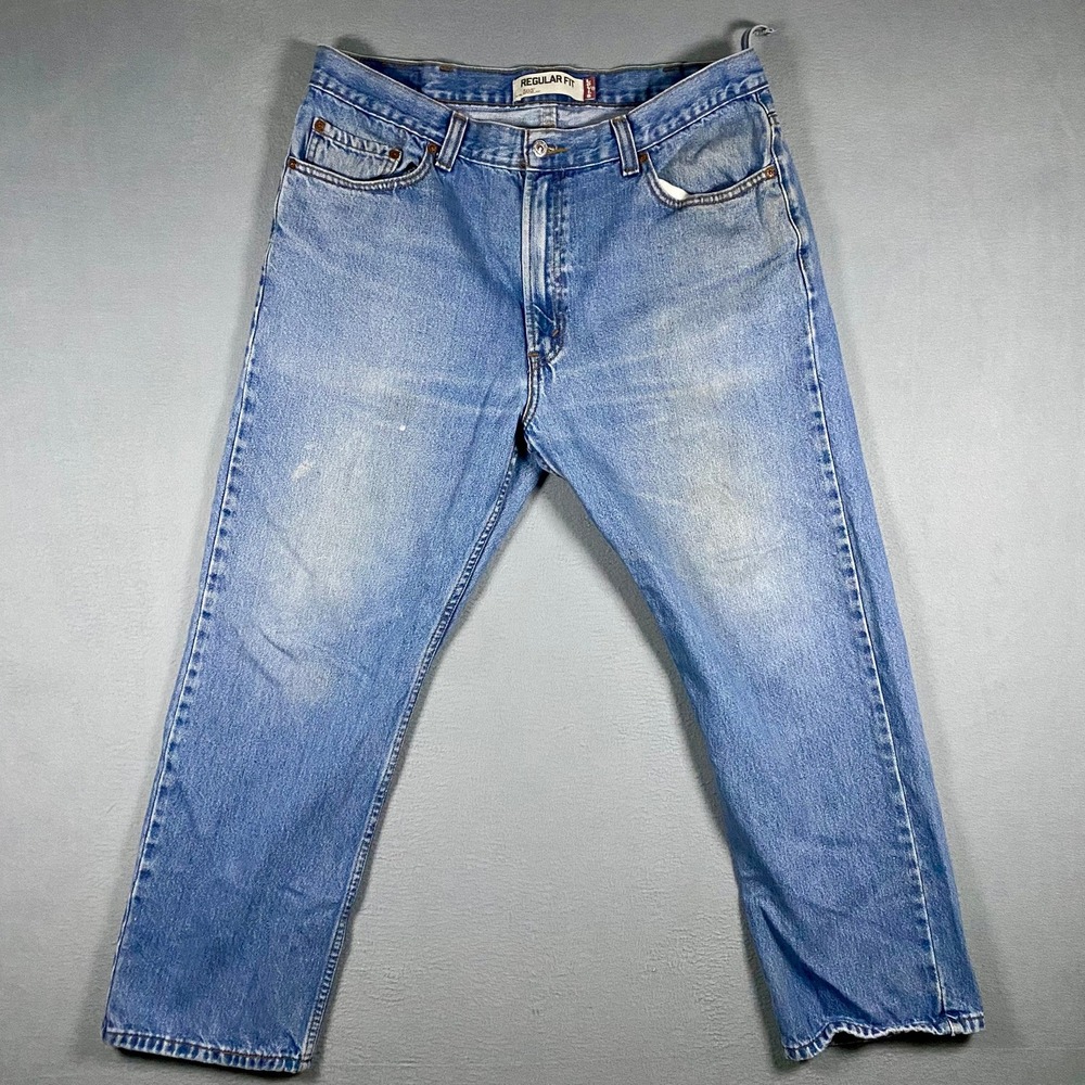 Vintage Levis 505 Regular Fit Jeans Mens 38x29 Medium Wash Cotton